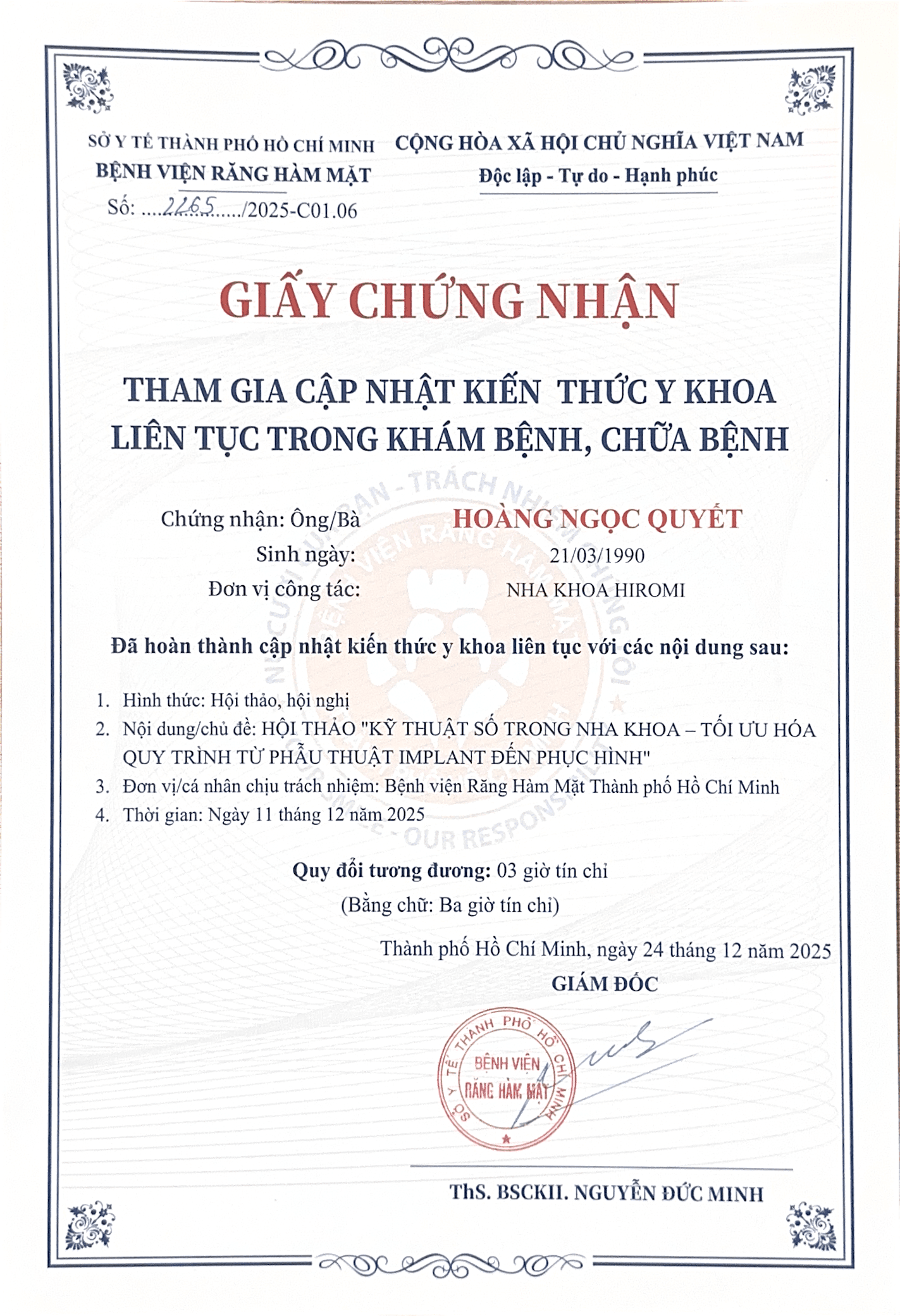 Chứng chỉ 27