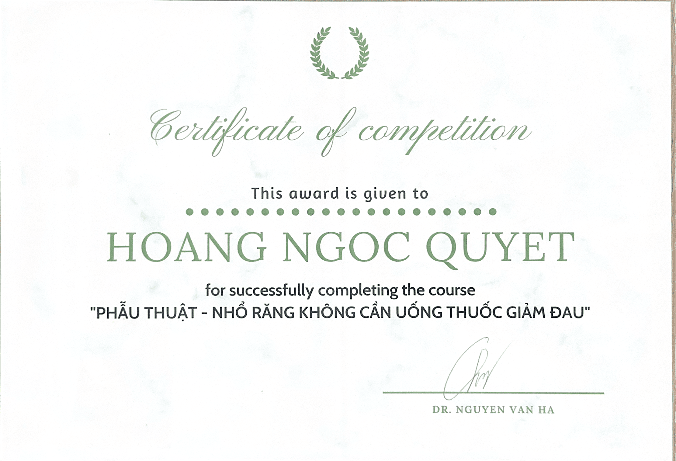 Chứng chỉ 14