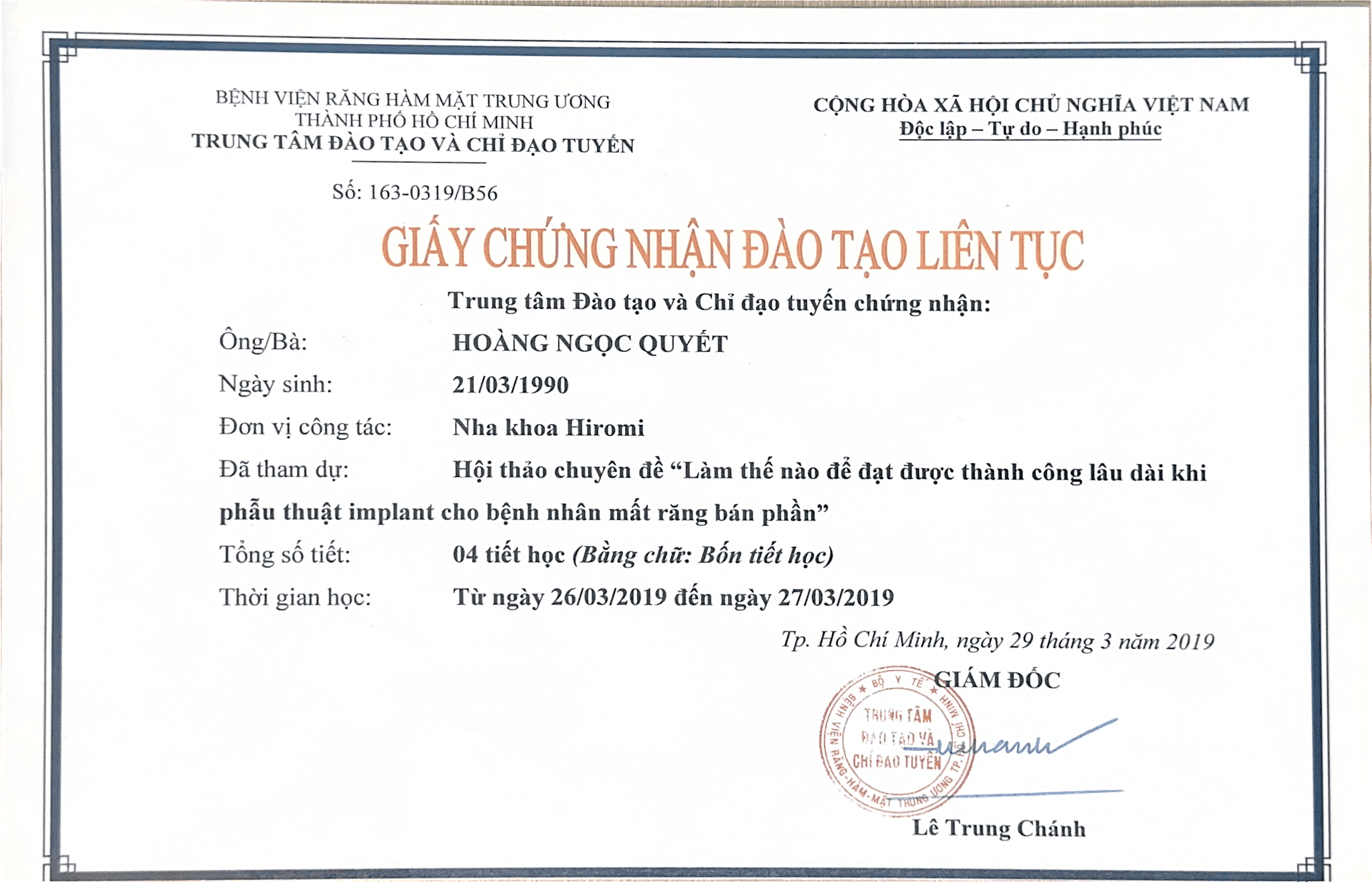 Chứng chỉ 4